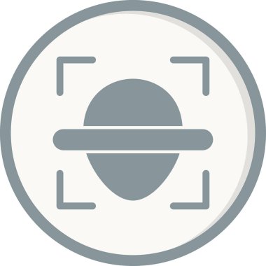 Yüz Kimliği Web simgesi vektör çizimi