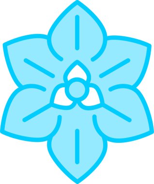 Euphorbia pulcherrima ikonu, vektör illüstrasyonu