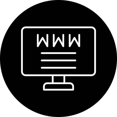 Web sitesi simgesi, vektör illüstrasyonu basit tasarım