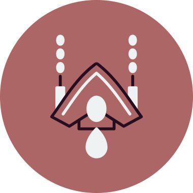 Uzay gemisi simgesi vektörü, görüntü beyaz üzerine izole edildi 