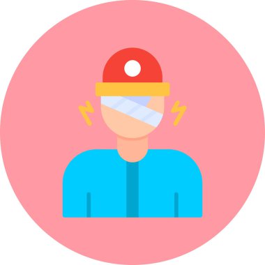 Yaralanma web simgesi vektör çizimi