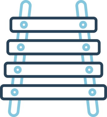 Ksilofon web simgesinin vektör illüstrasyonu