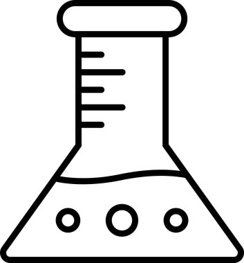Kimyasal matara simgesi, vektör çizimi basit tasarım