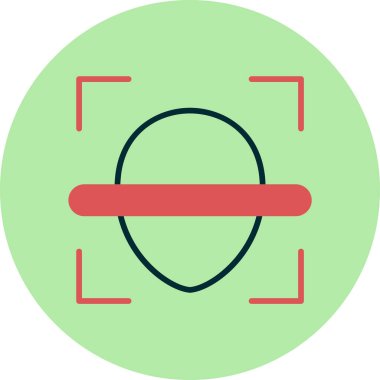 Yüz Kimliği Web simgesi vektör çizimi