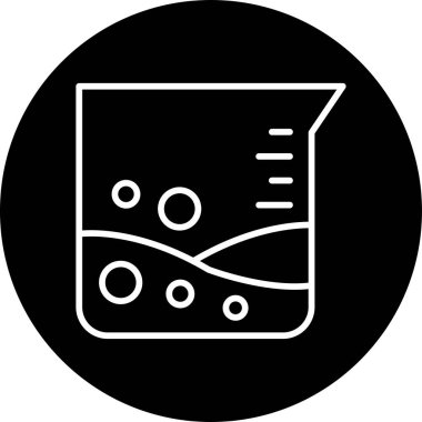 Beaker modern simgesinin vektör illüstrasyonu                          