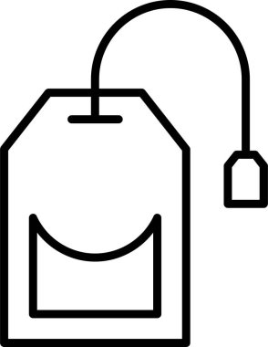 Çay Torbası web simgesi, modern vektör illüstrasyonu 