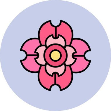 Şampanya çiçeği. Web simgesi basit tasarım