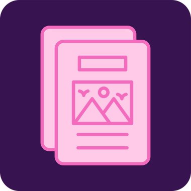 Broşür web simgesi. vektör illüstrasyonu