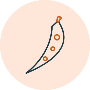 Yeşil Fasulye yemek simgesi, vektör  