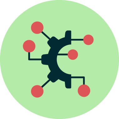 Teknoloji. Web simgesi basit illüstrasyon