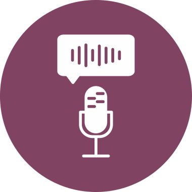 Mikrofon. Web simgesi basit illüstrasyon 