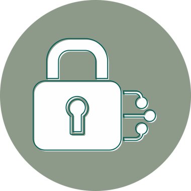 kilit web simge vektör çizim 