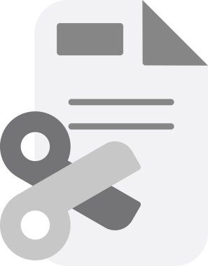 belge simgesi, vektör illüstrasyonu basit tasarım