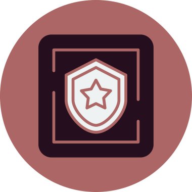 Polis İstasyonu Simgesi vektör illüstrasyonu