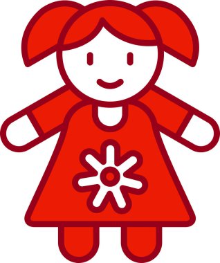 Küçük bir kız vektör illüstrasyonunun sevimli çizgi film karakteri