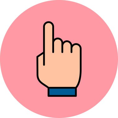 parmak hareketi simgesi, vektör illüstrasyonu