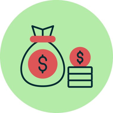 Para için. Web simgesi basit illüstrasyon  