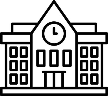 Okul. Web simgesi basit tasarım