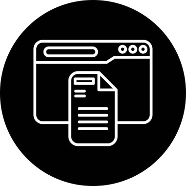 belge simgesi, vektör illüstrasyonu basit tasarım