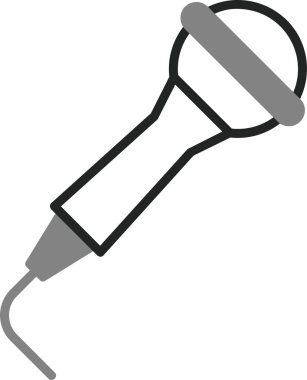 mikrofon simgesi, vektör illüstrasyonu 