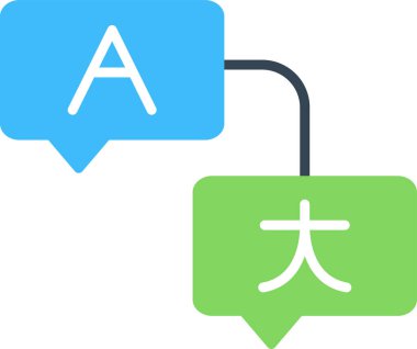 Tercüme et. Web simgesi basit illüstrasyon