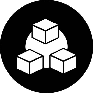 Bloklar simgesi, vektör illüstrasyonu