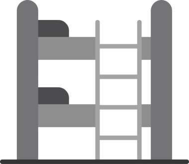 Bunk Bed web simgesi vektör illüstrasyonu