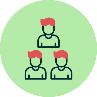 Takım çalışması. Web simgesi basit illüstrasyon