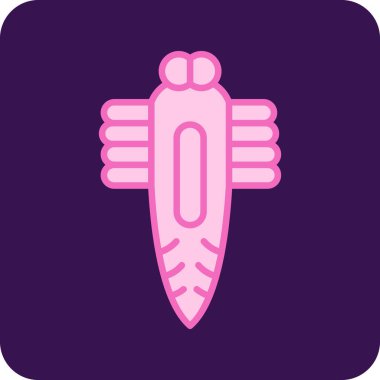 Mikroskobik Yaşam ikonu vektör çizimi