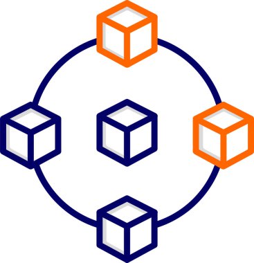 Engelleme zinciri. Web simgesi basit tasarım