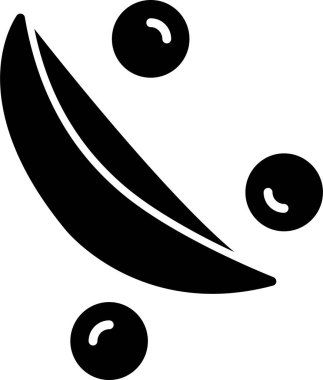 Yeşil Bezelye Modern Simgesi, Vektör İllüstrasyonu 