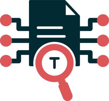 Basit Metin vektörü düz simgesi