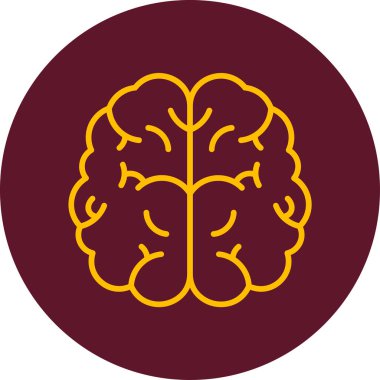 Beyin. Web simgesi basit illüstrasyon 