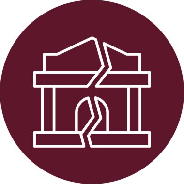 İflas simgesinin web uygulamaları için soyut bir şekilde resmedilmesi.