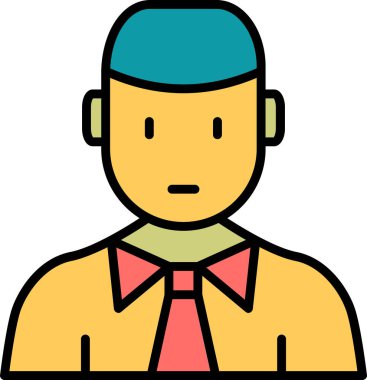 Erkek avatar. Web simgesi basit illüstrasyon