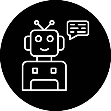 Robot. Web simgesi basit illüstrasyon