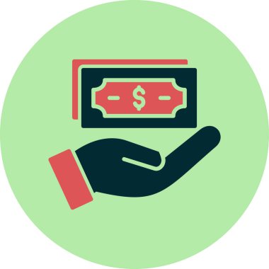 Para için. Web simgesi basit illüstrasyon