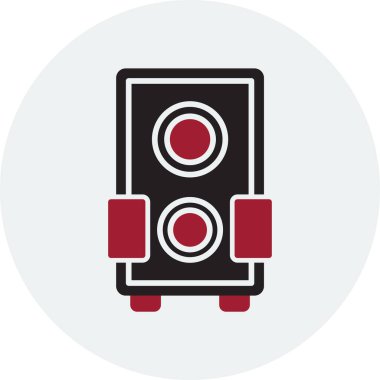 Müzik Sözcüsü Web simgesi basit illüstrasyon