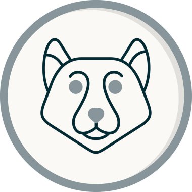 Malamute köpek simgesi, illüstrasyon