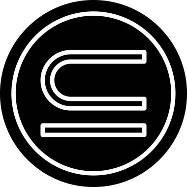 Alt küme ağ simgesi, vektör illüstrasyonu