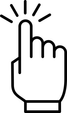 El hareketi. Web simgesi basit illüstrasyon