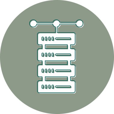veritabanı simgesi, vektör illüstrasyonu basit tasarım