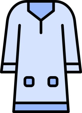 Djellaba. Web simgesi basit illüstrasyon