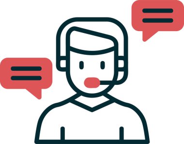 Müşteri servis simgesi vektör illüstrasyonu