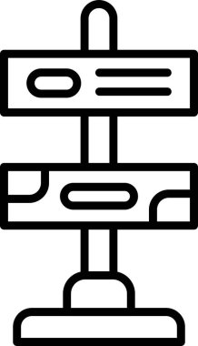 Açık hava reklam afişi Mupi 'nin basit doğrusal çizimi 