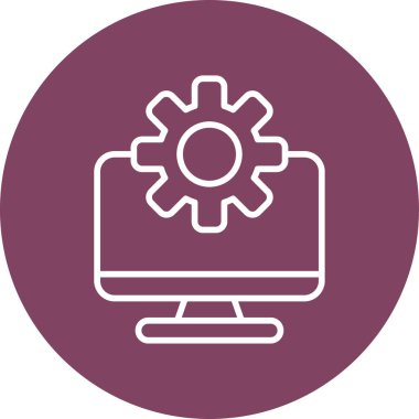 bilgisayar simgesi, vektör illüstrasyonu basit tasarım