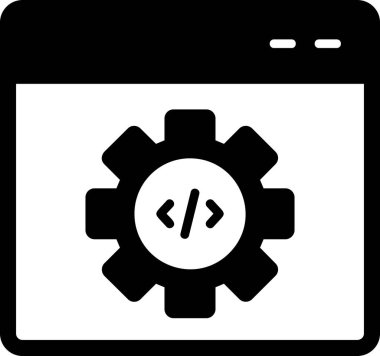 Web ayarı simgesi, vektör illüstrasyonu 