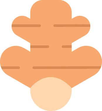 Ginger Simge Vektör İllüstrasyonu Beyaz Arkaplanda İzole Edildi 