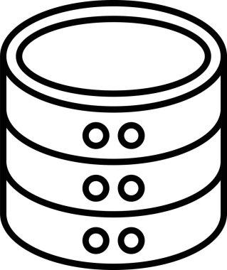veritabanı simgesi, vektör illüstrasyonu basit tasarım