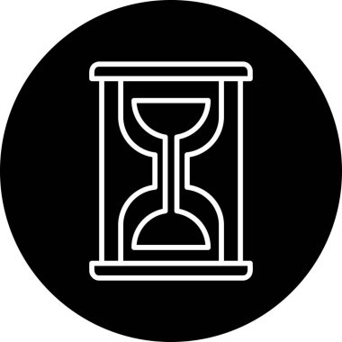 Kum saati simgesi, vektör illüstrasyonu 